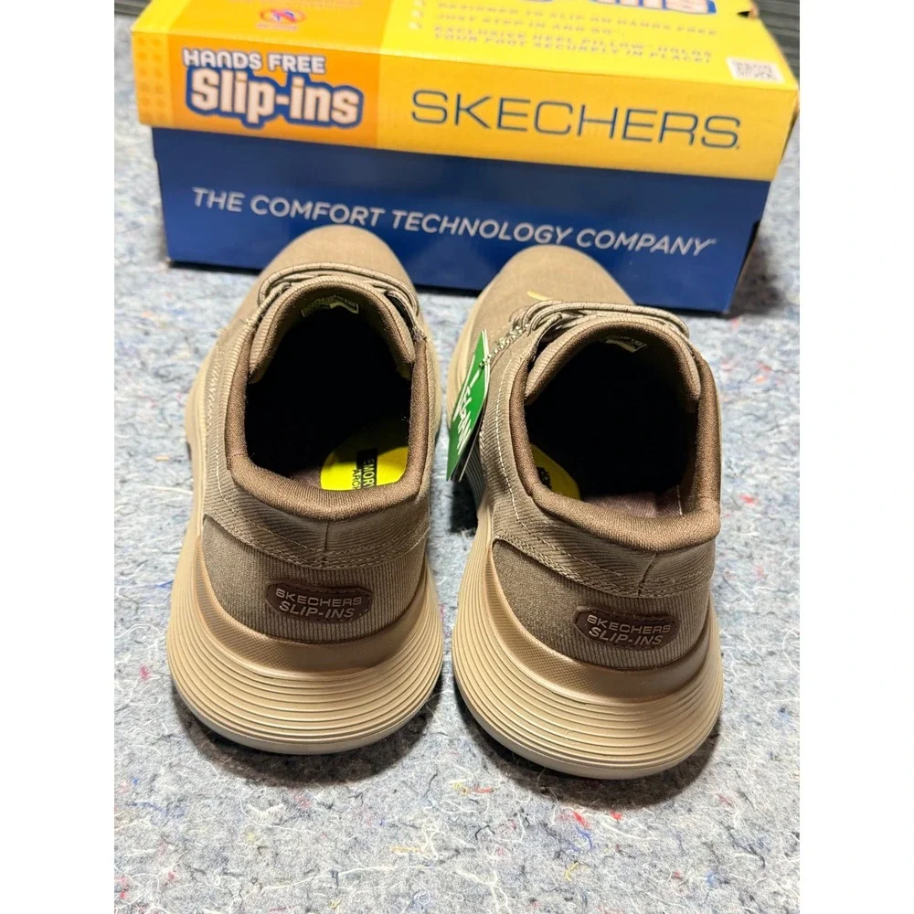 Skechers Hands Free Slip Ins Mens Size‎ 11 Dark Taupe Air Cooled Memory Foam